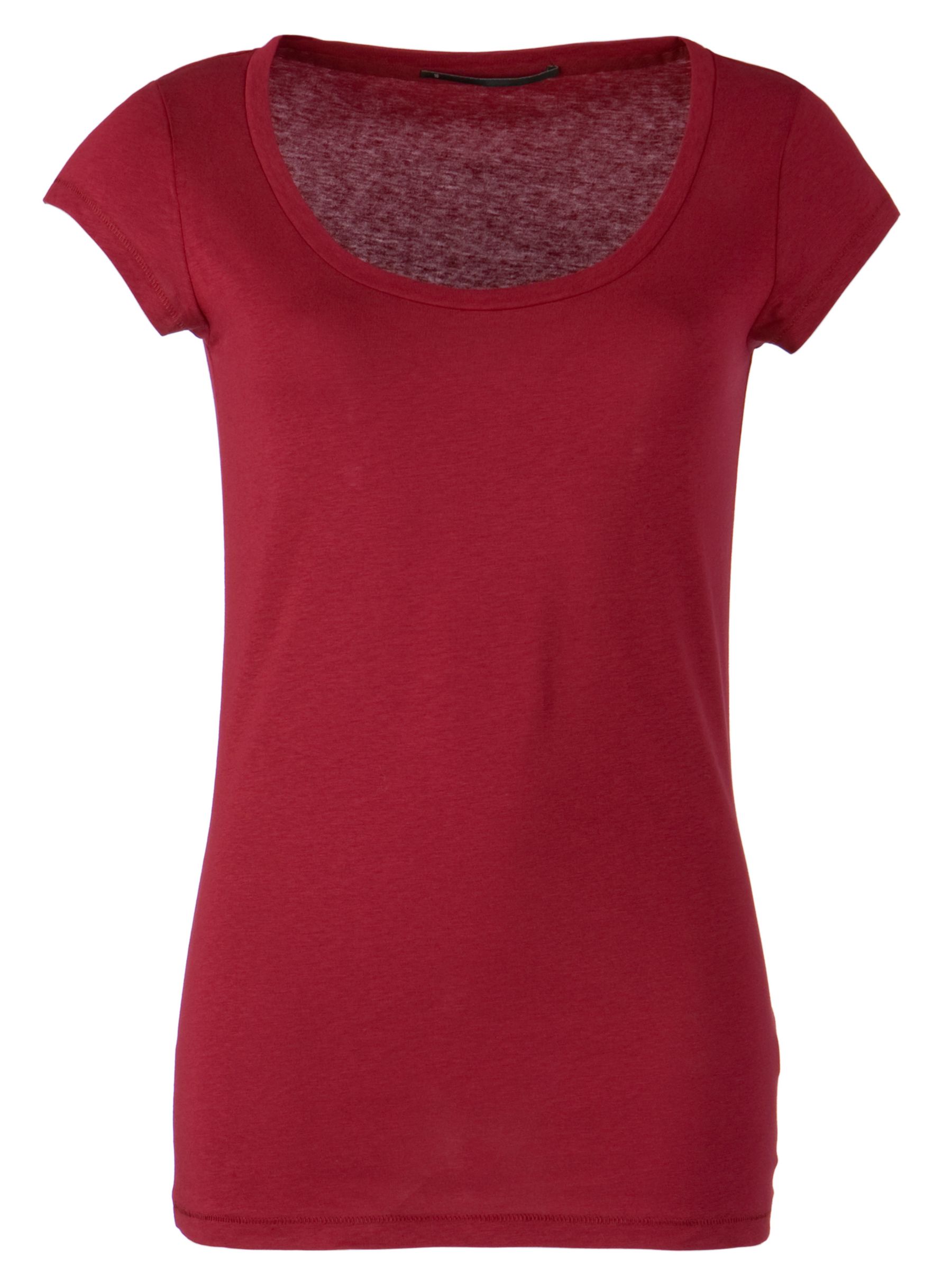 Scoop Neck Cap Sleeve T-Shirt,