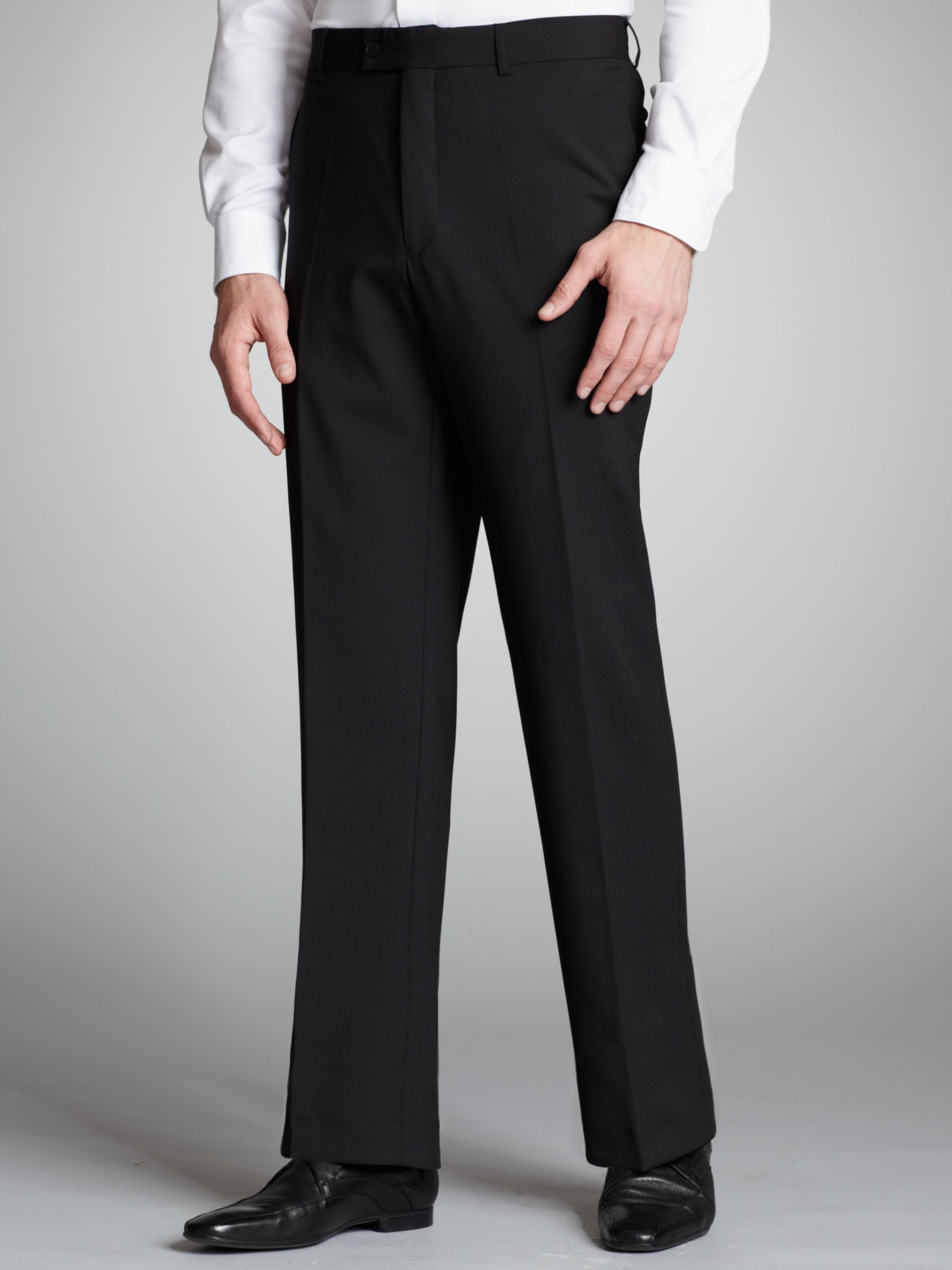 John Lewis Brad Wool Blend Suit Trousers, Black, 38L