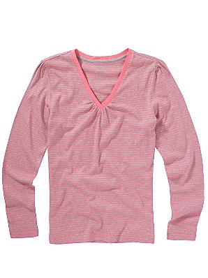 John Lewis Women Upstyled T-Shirt, Grey/pink, 18
