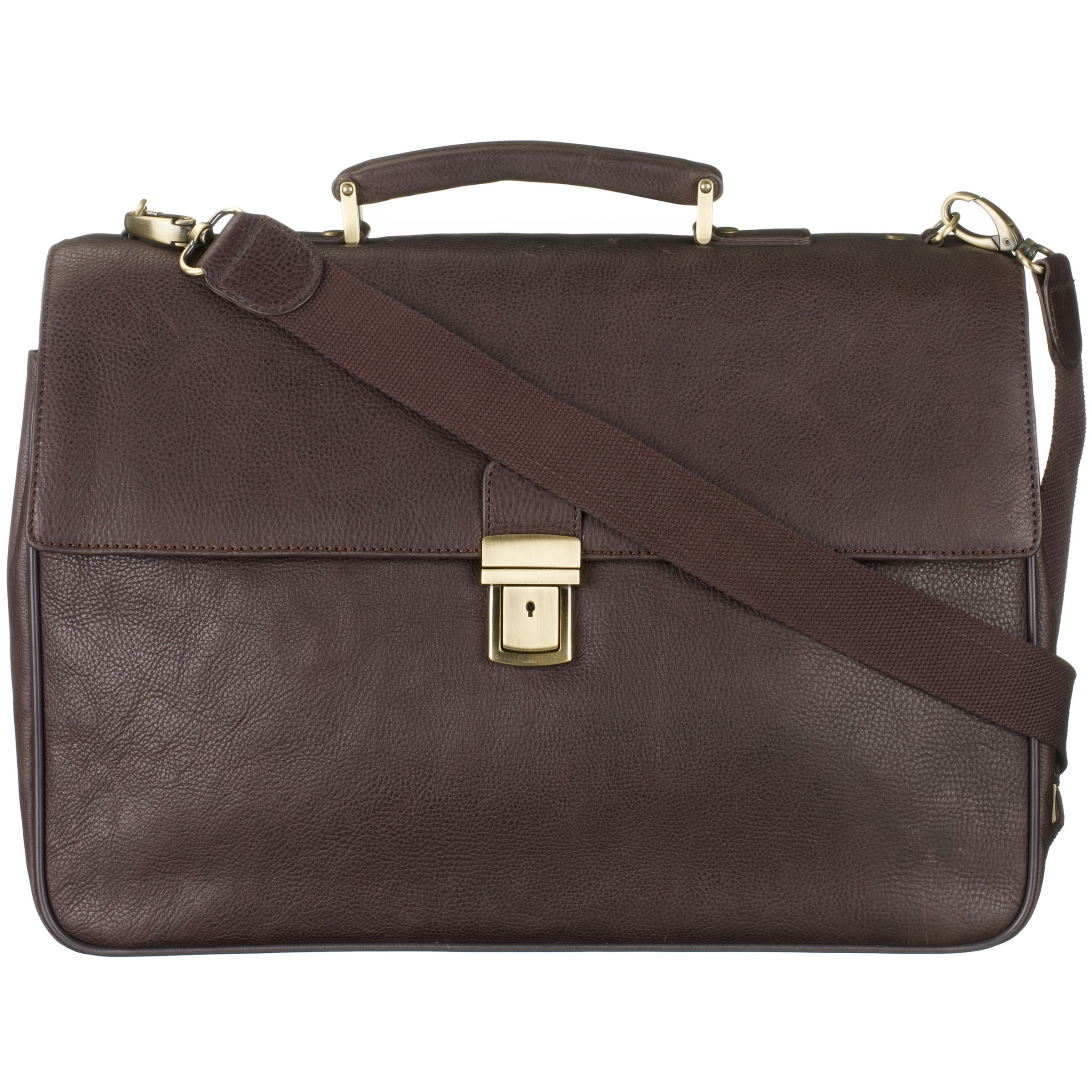 John Lewis Cusco Business Bag, Brown at John Lewis