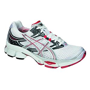 Asics Cumulus 11 Running Shoes, White/Pink, 4.5