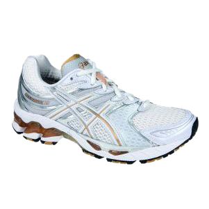 Asics Gel Kayano 16 Running Shoes, White/Gold, 8