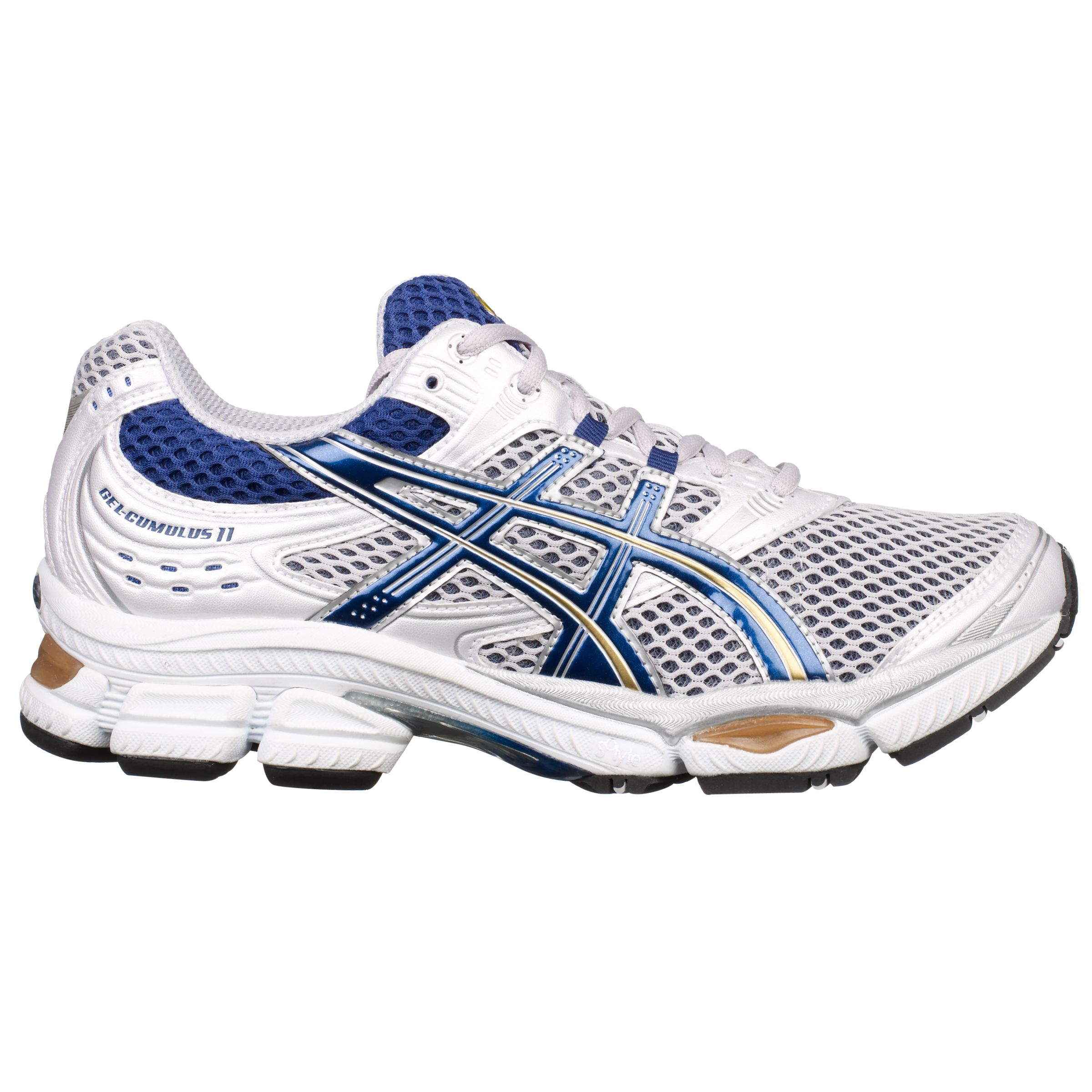 Asics Cumulus 11 Running Shoes, White/Blue, 12