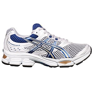 Asics Cumulus 11 Running Shoes, White/Blue, 11.5