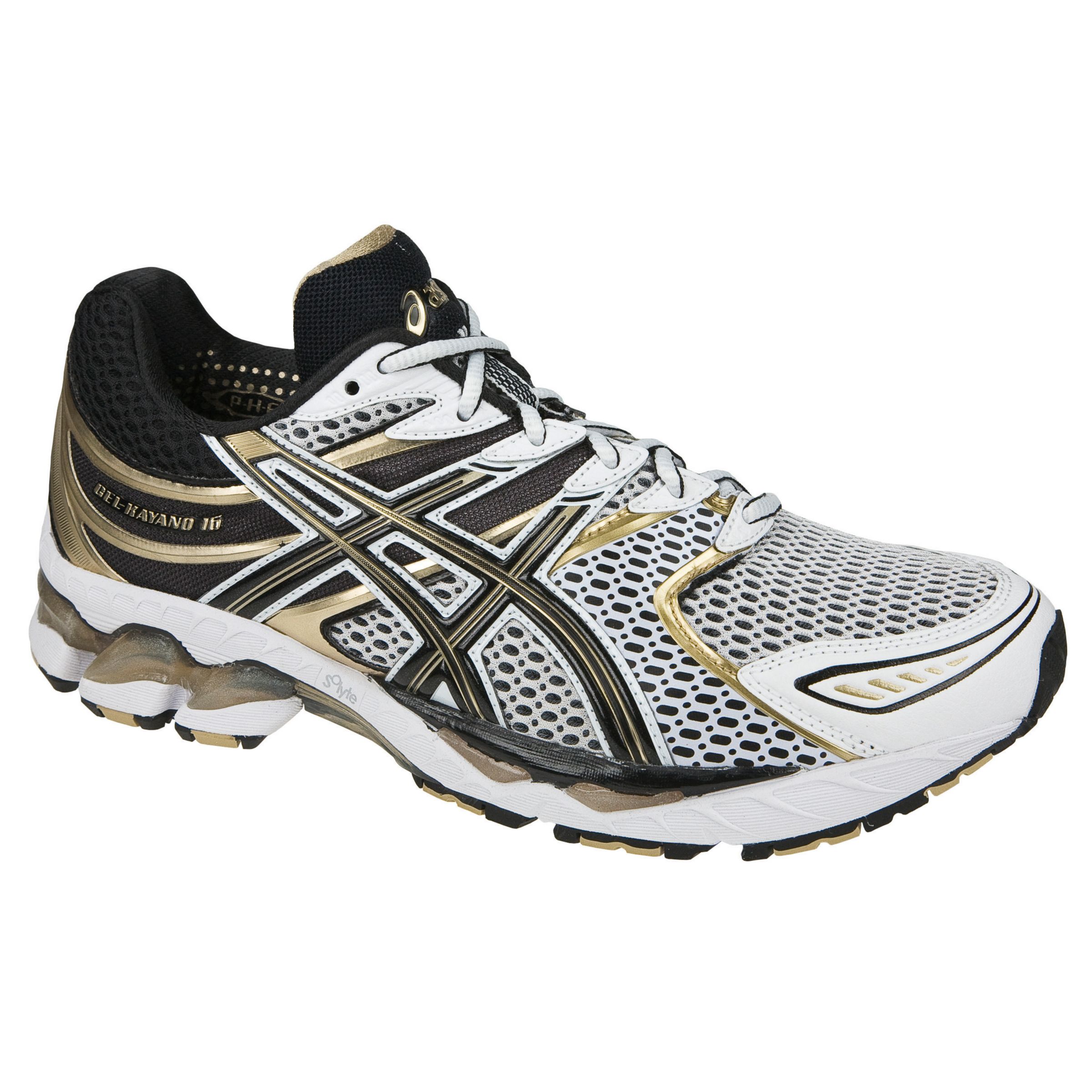 Asics Gel Kayano 16 Running Shoes, White/Black, 8