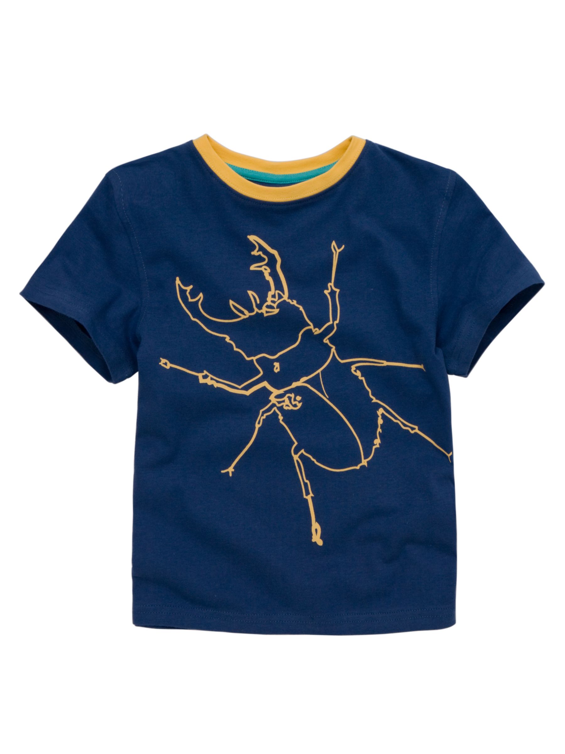 John Lewis Boy Beetle T-Shirt, Navy blue, 3 years