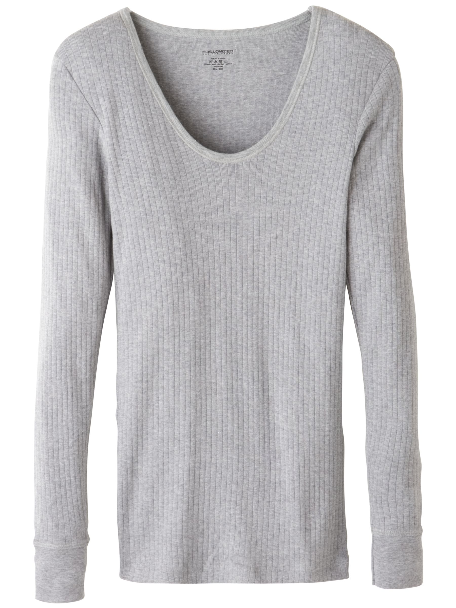 Customized For The Crowd Round Neck Jersey Top Grey one size