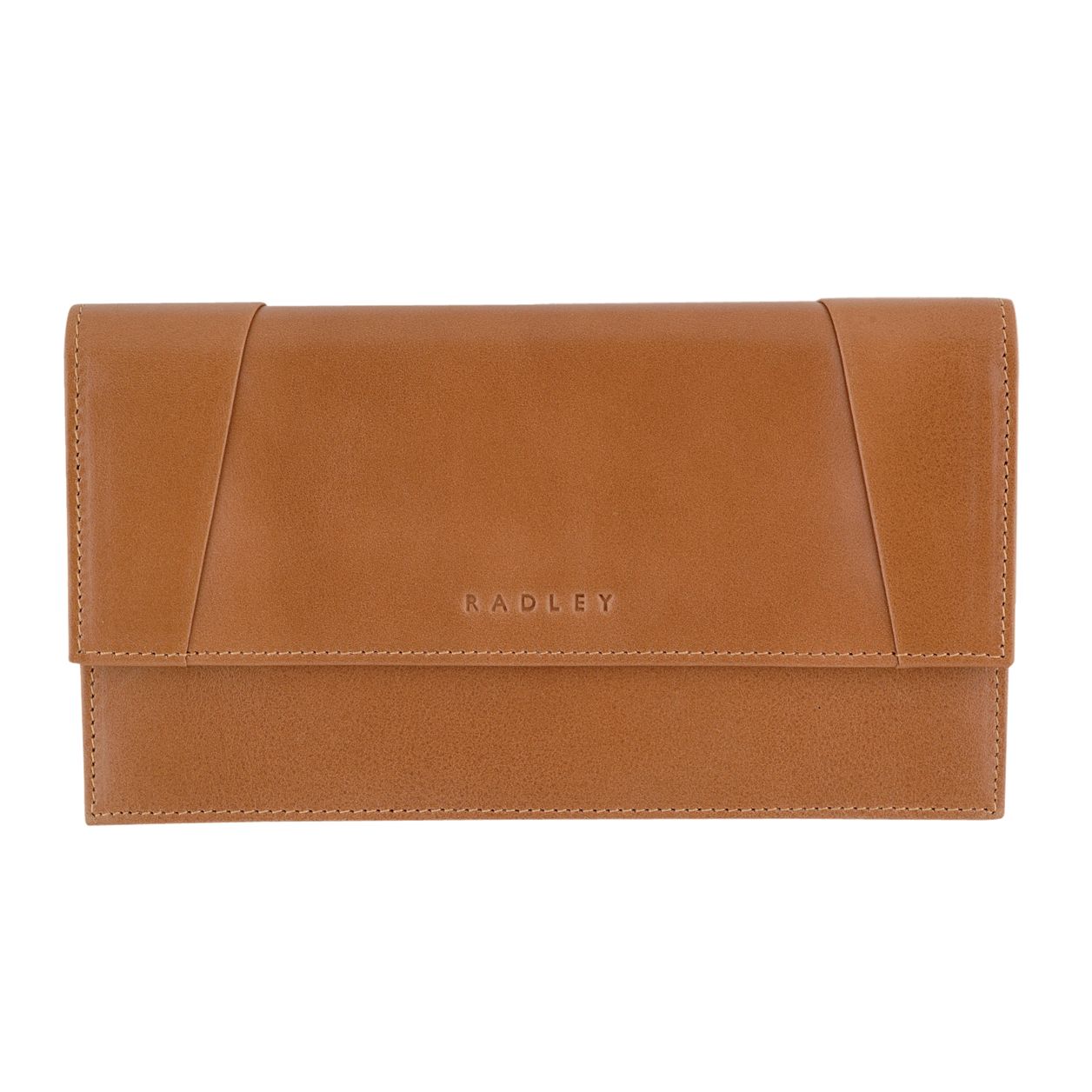 Radley New Border Large Flapover Purse Tan