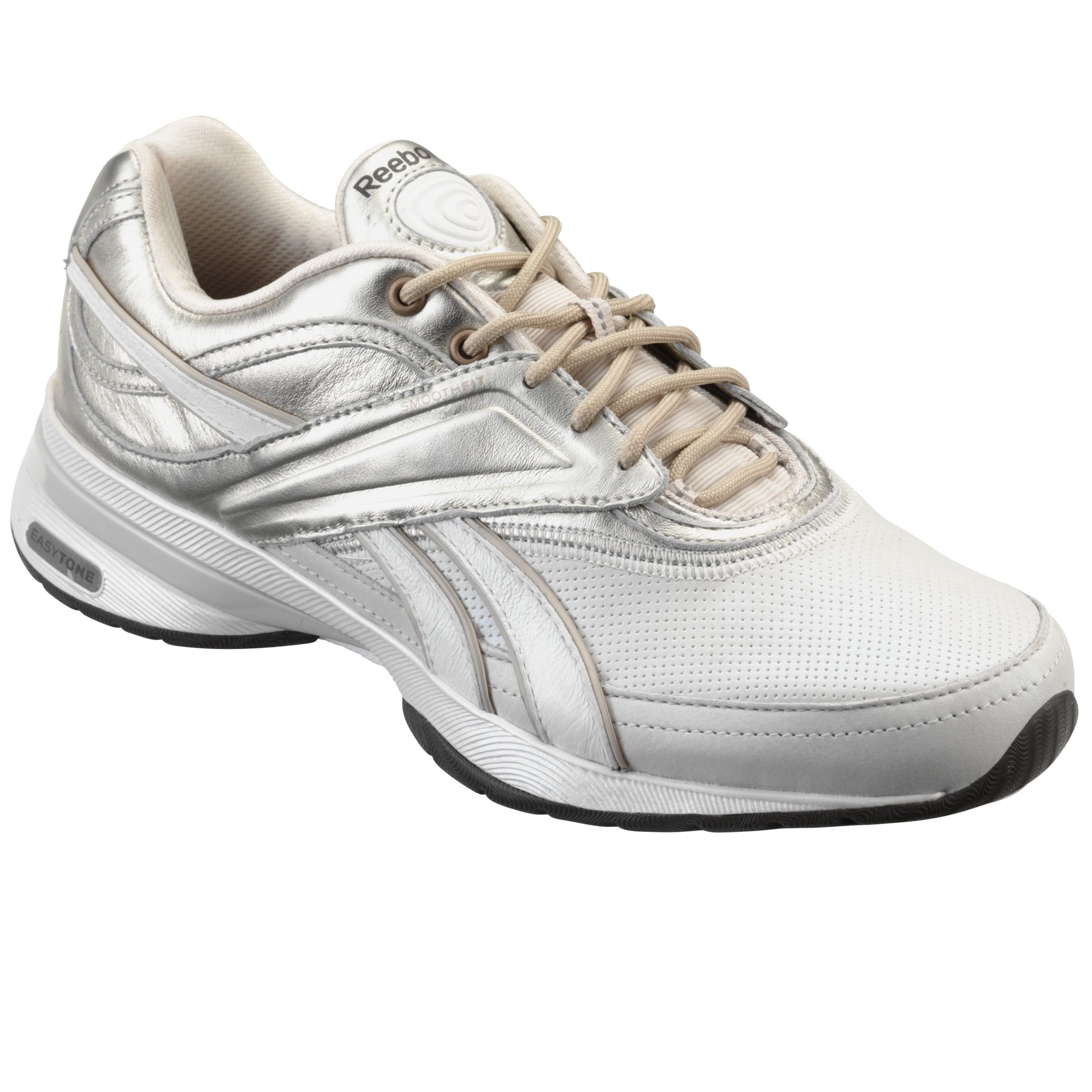 Reebok EasyTone Rush Trainers, White/Gold, 8