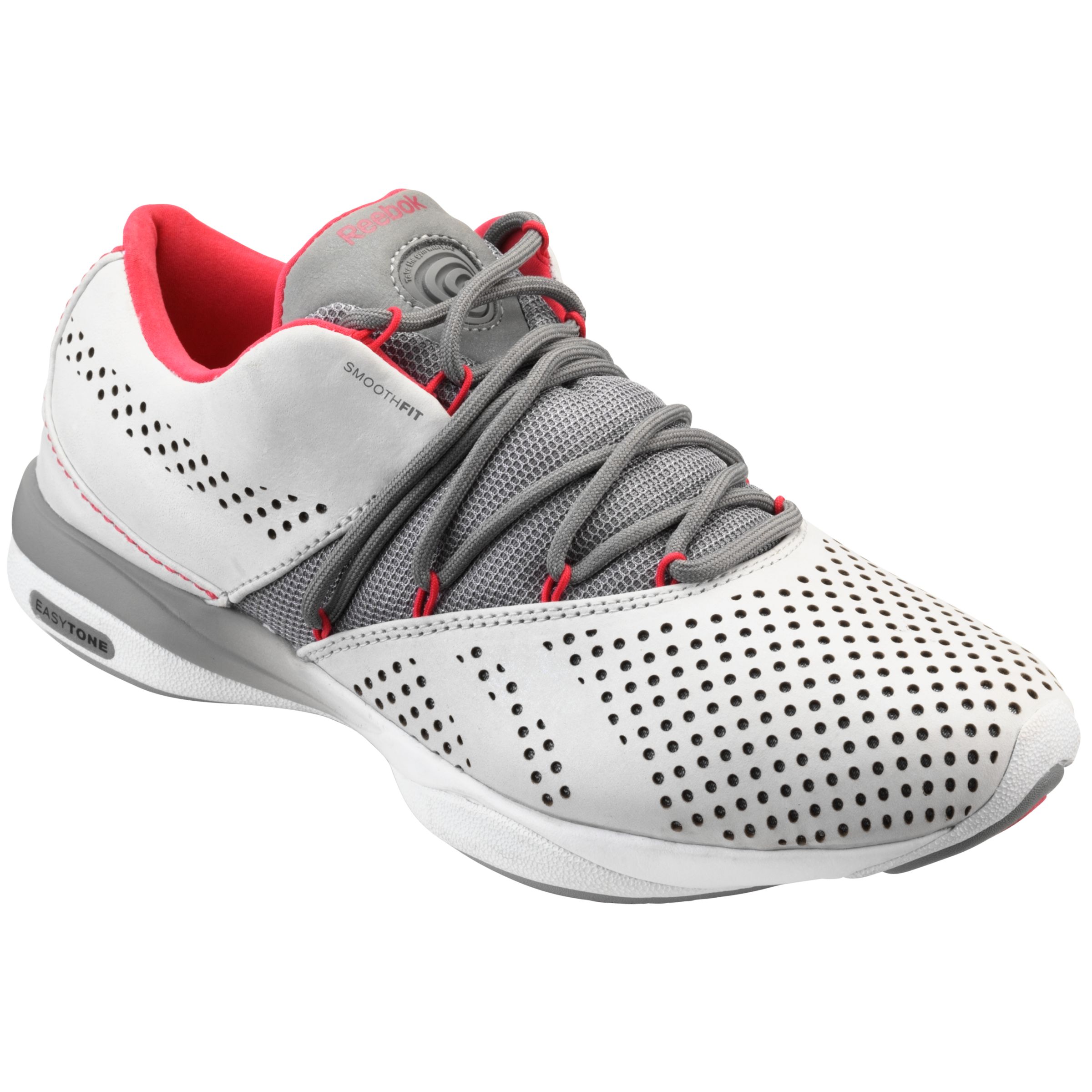 Reebok EasyTone Trend Trainers, White/Grey, 8