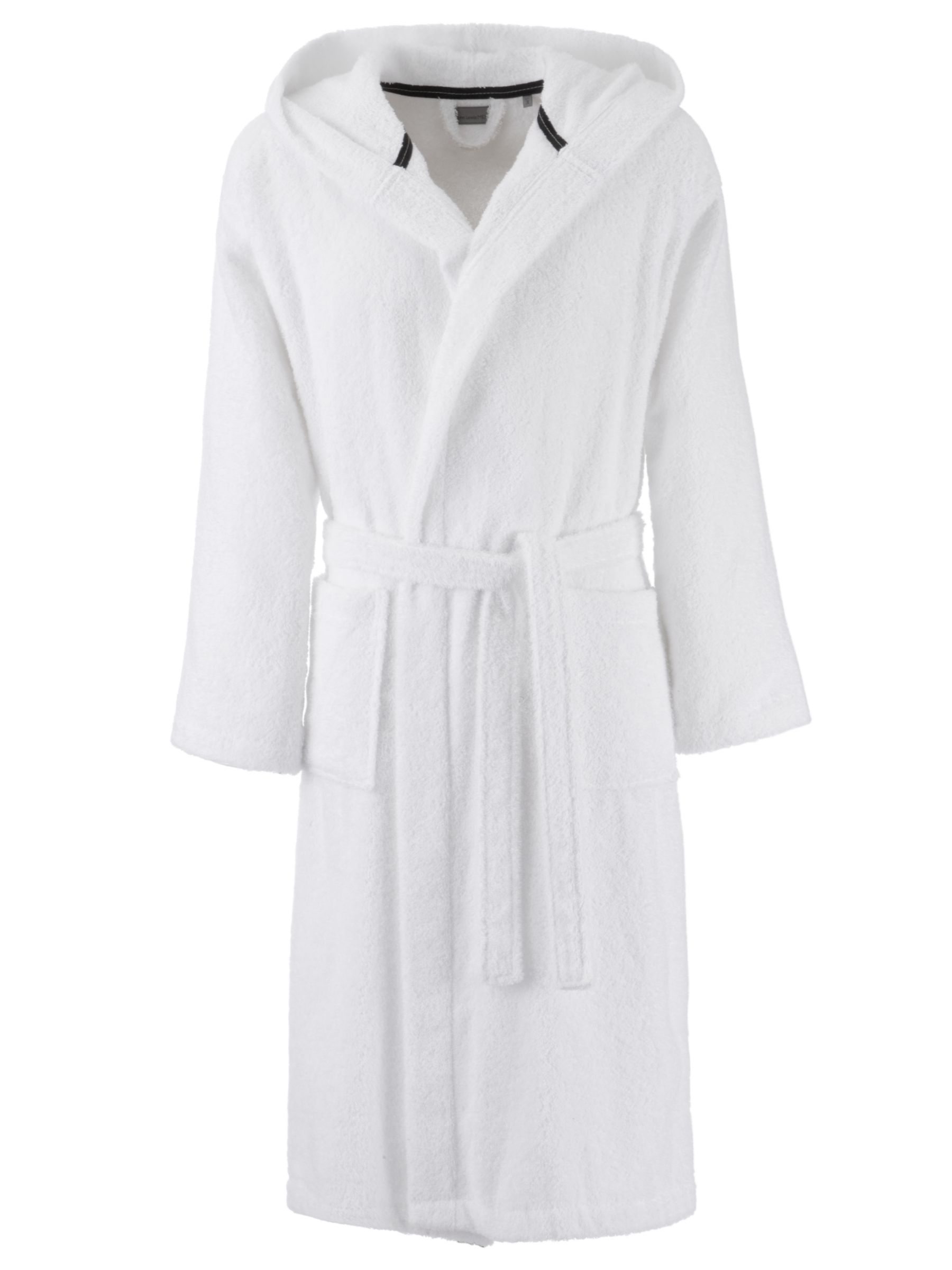 John Lewis Sheared Cotton Hooded Robe, White
