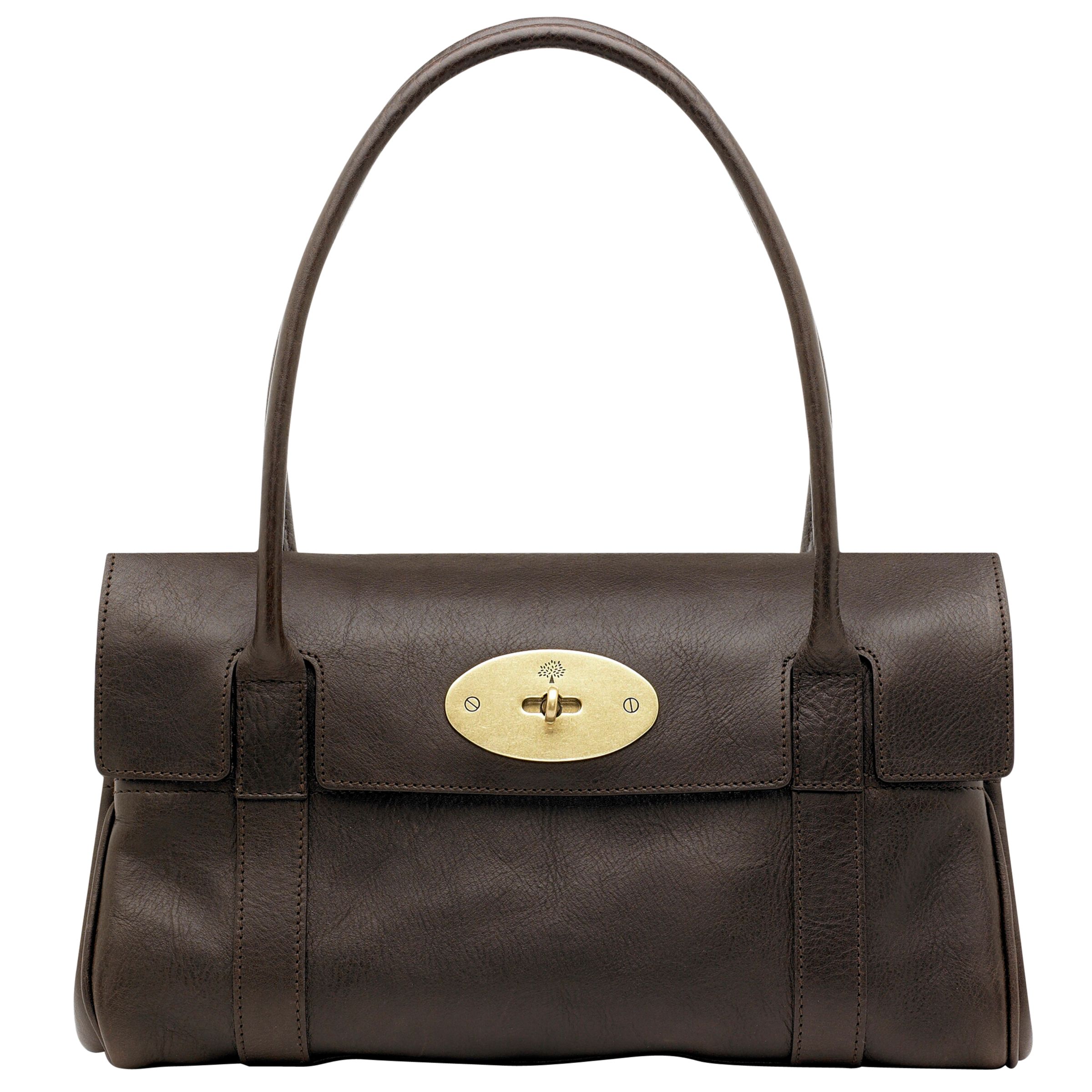 Mulberry East West Bayswater Handbag, Chocolate at John Lewis