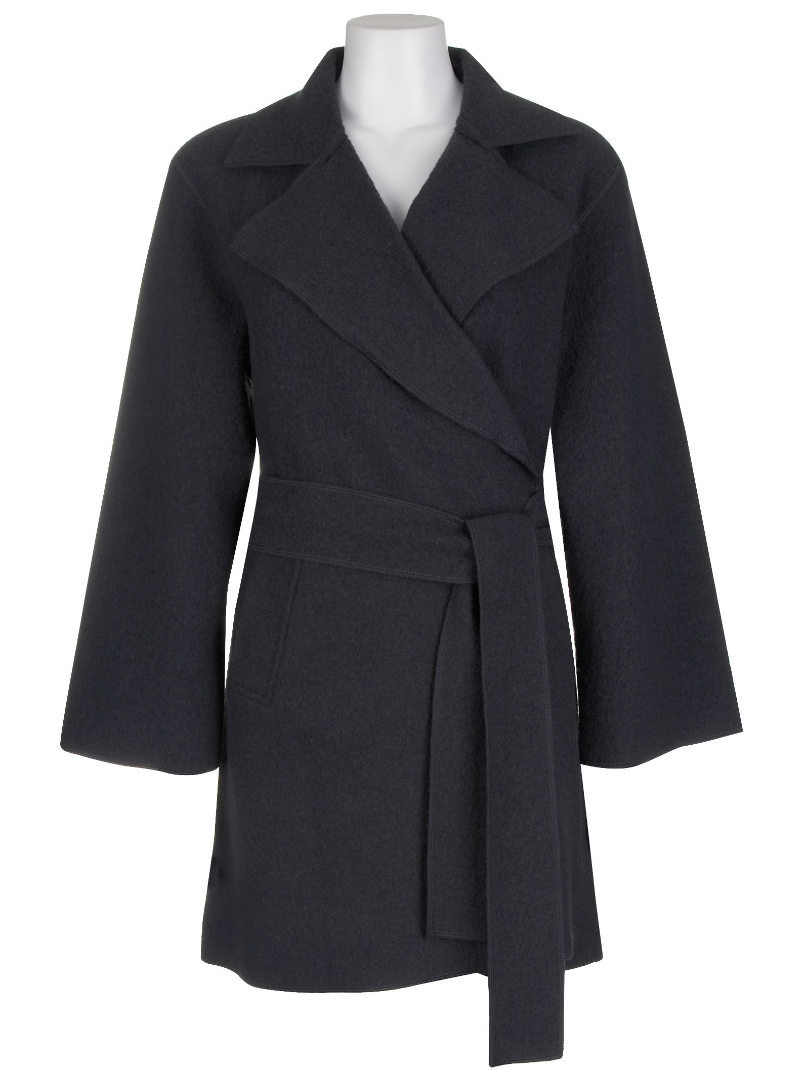 Fenn Wright Manson Boiled Wool Wrap Coat, Maelstrom, 14