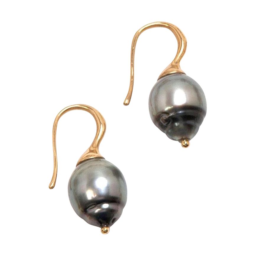 Dower & Hall 18ct Gold Waterfall Tahitian Pearl Drop Earrings at John Lewis