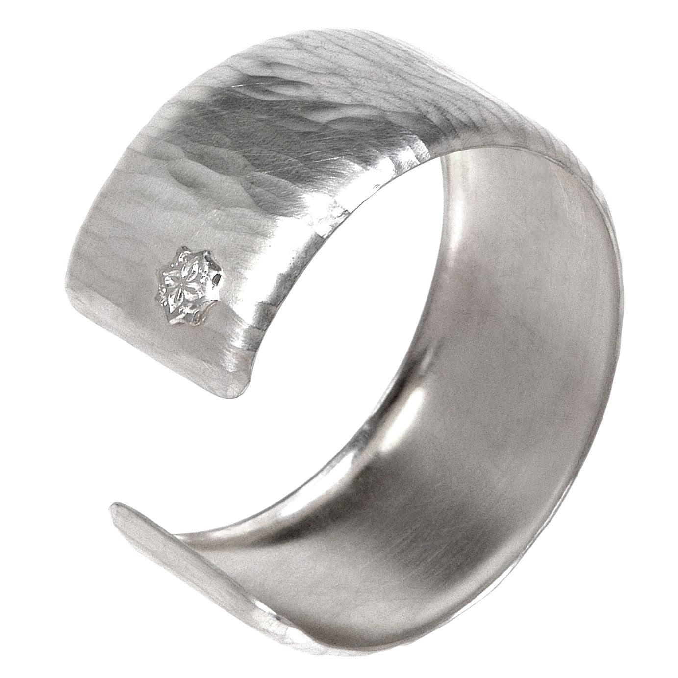 Dower & Hall Handmade Solid Silver Straight Cuff with Curved Edges at John Lewis