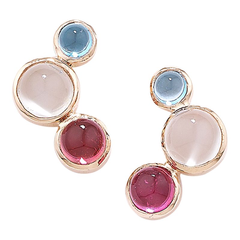 London Road 9 Carat Rose Gold Multi Earrings at JohnLewis