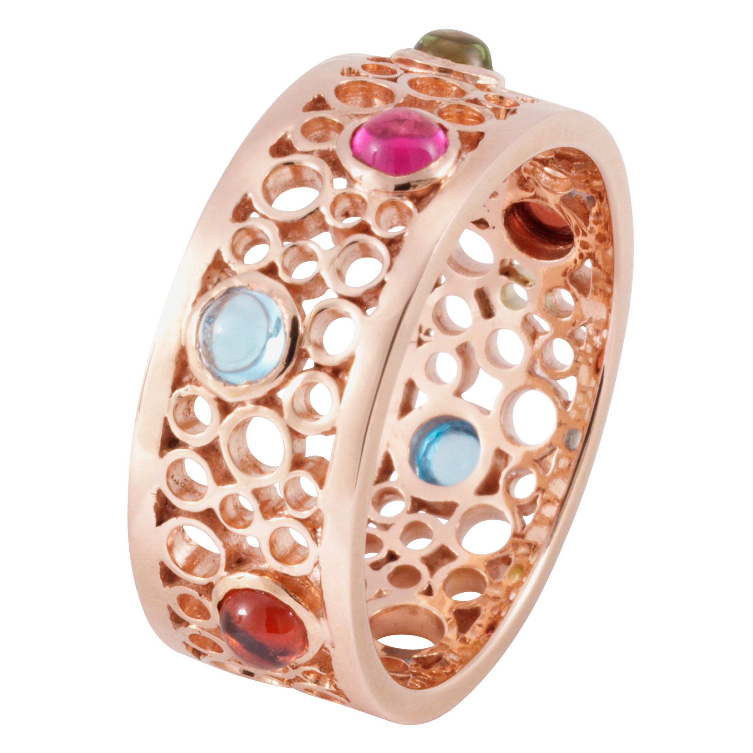 London Road 9 Carat Rose Gold Multi Ring, L at JohnLewis