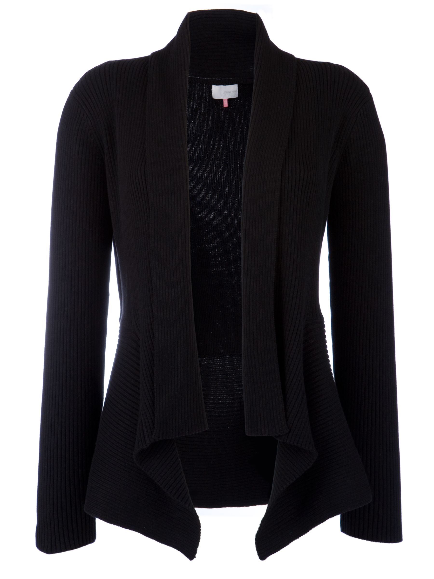 John Lewis Women Oblong Rib Cardigan, Black
