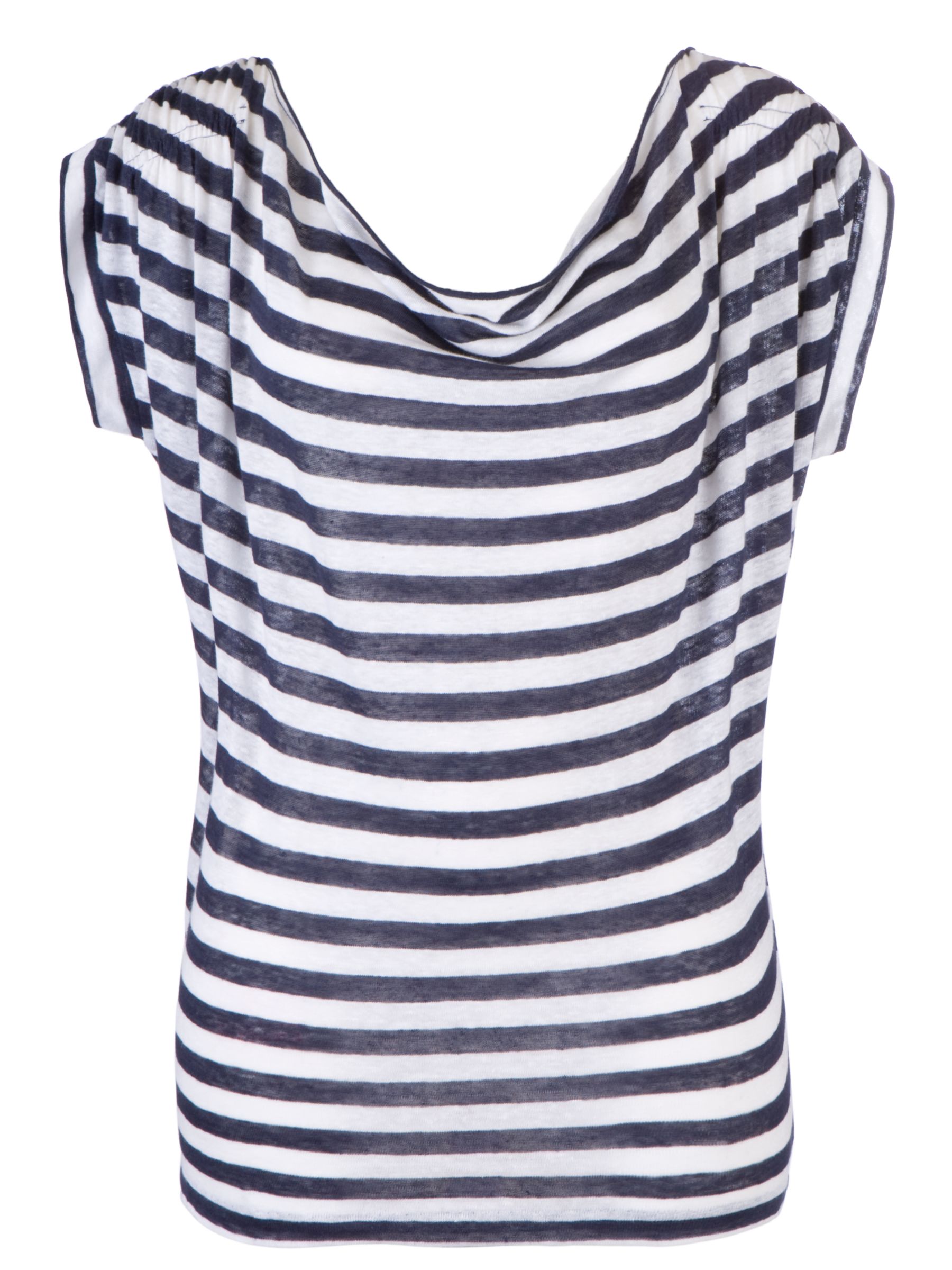 Farhi Ruched Sleeve Regatta Stripe T-Shirt,
