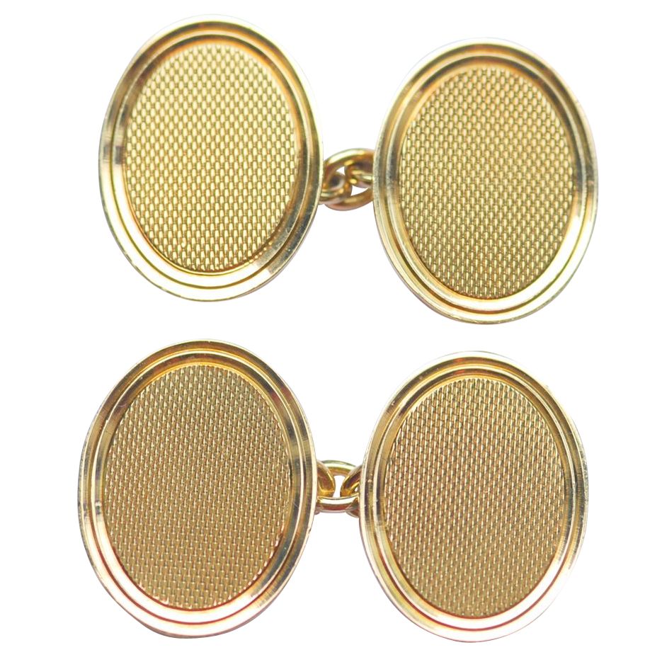 Jenny Knott English Chester Gold Cufflinks,