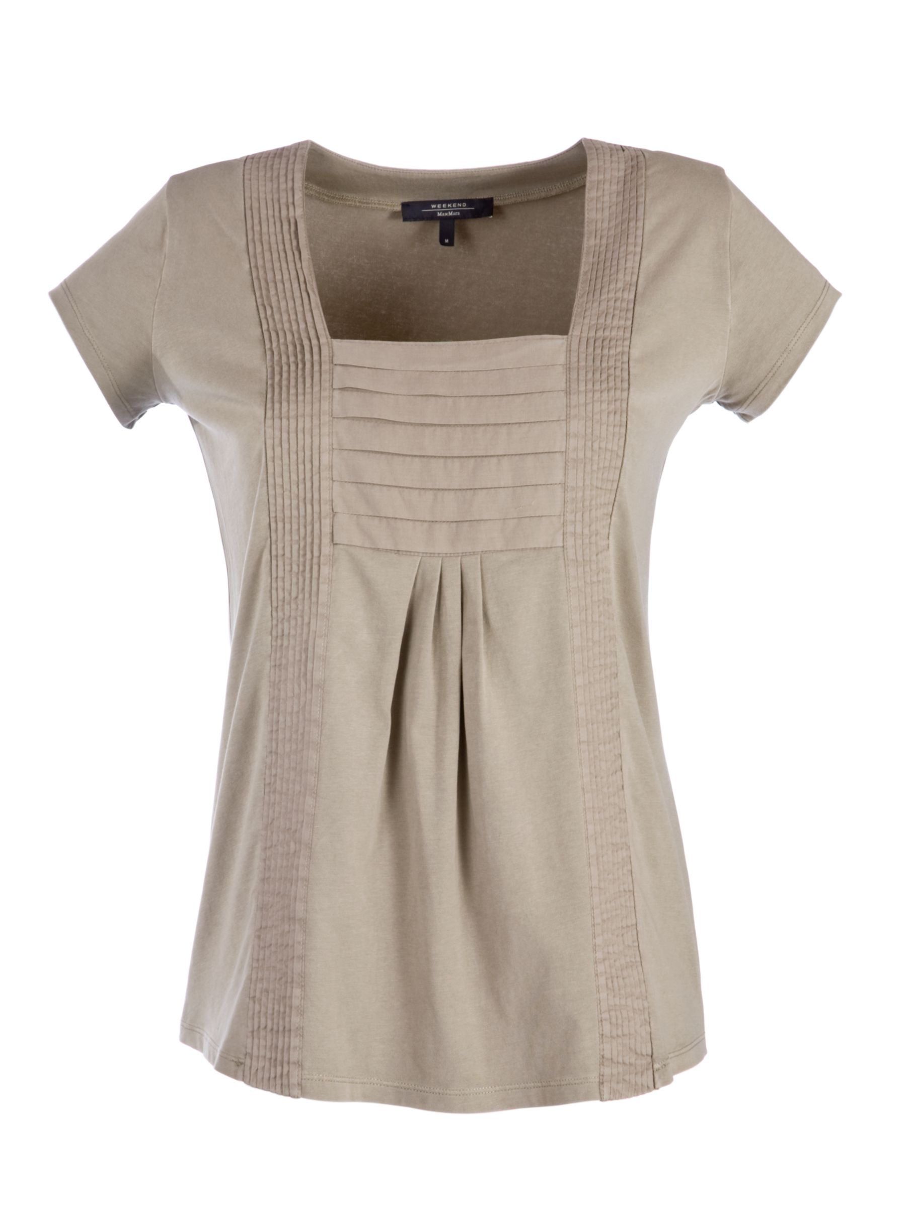Weekend by MaxMara Pleat Front Top, Khaki, XL