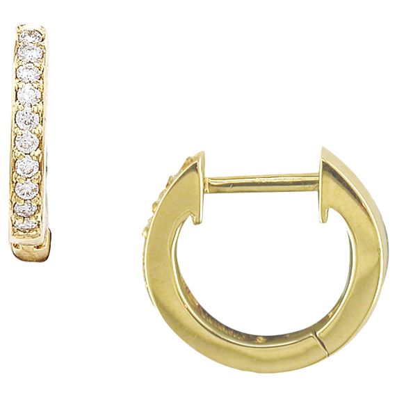 London Road Gold Diamond Hoop Earrings at JohnLewis
