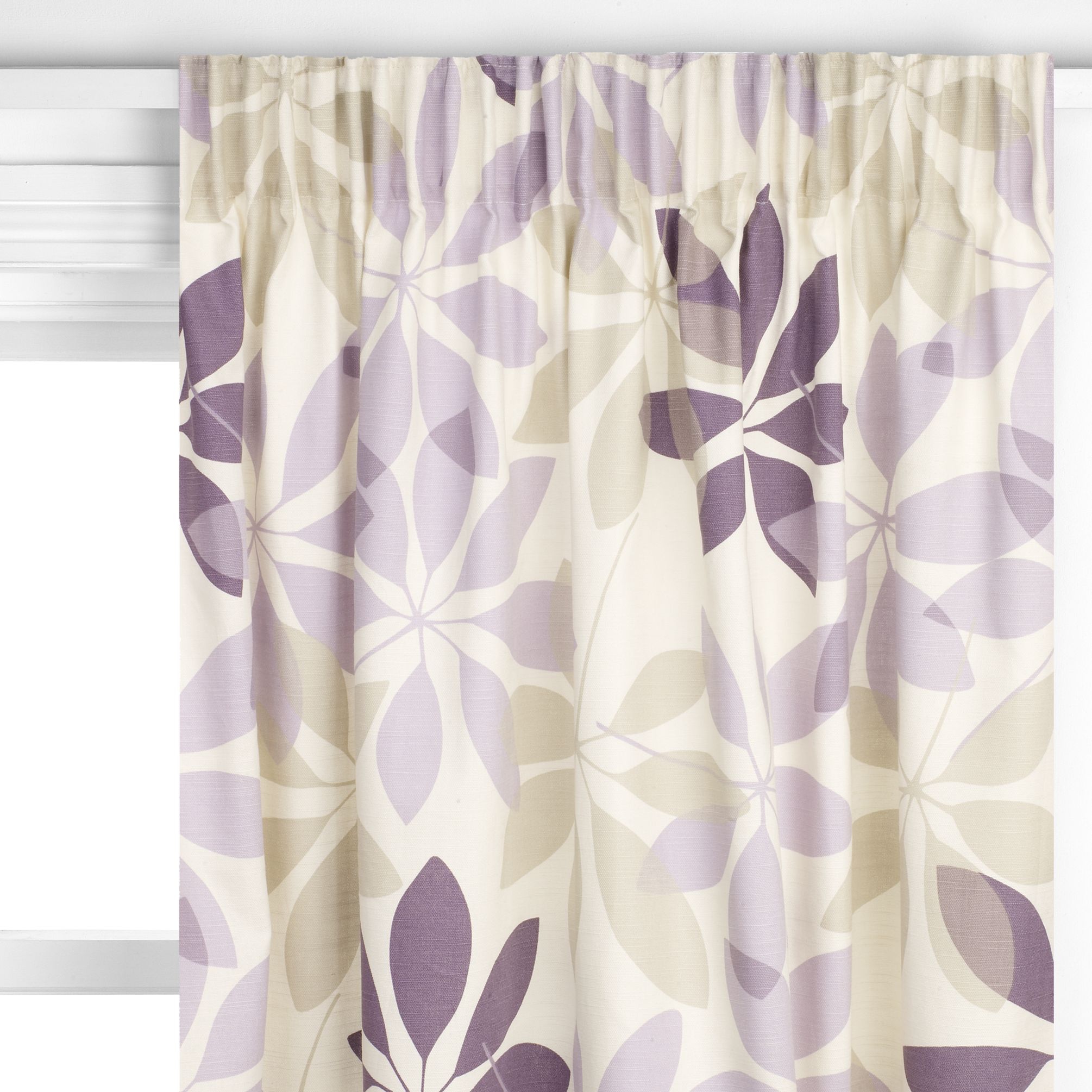 Woodland Pencil Pleat Curtains, Crocus