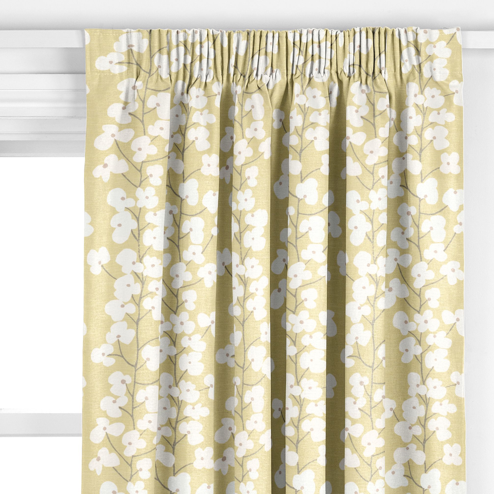 Wallflower Curtains, Catkin Green