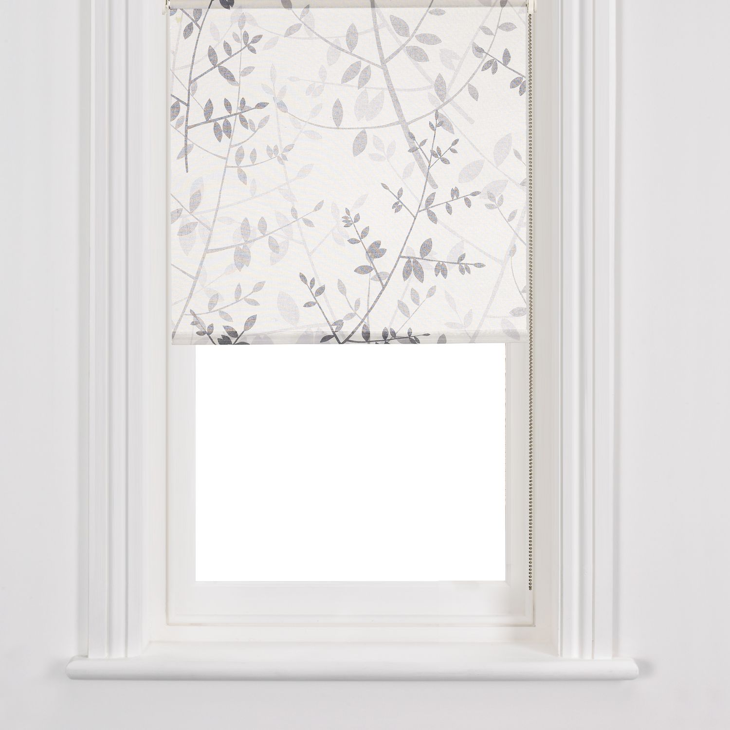 John Lewis Canopy Sheer Roller Blind, Steel,