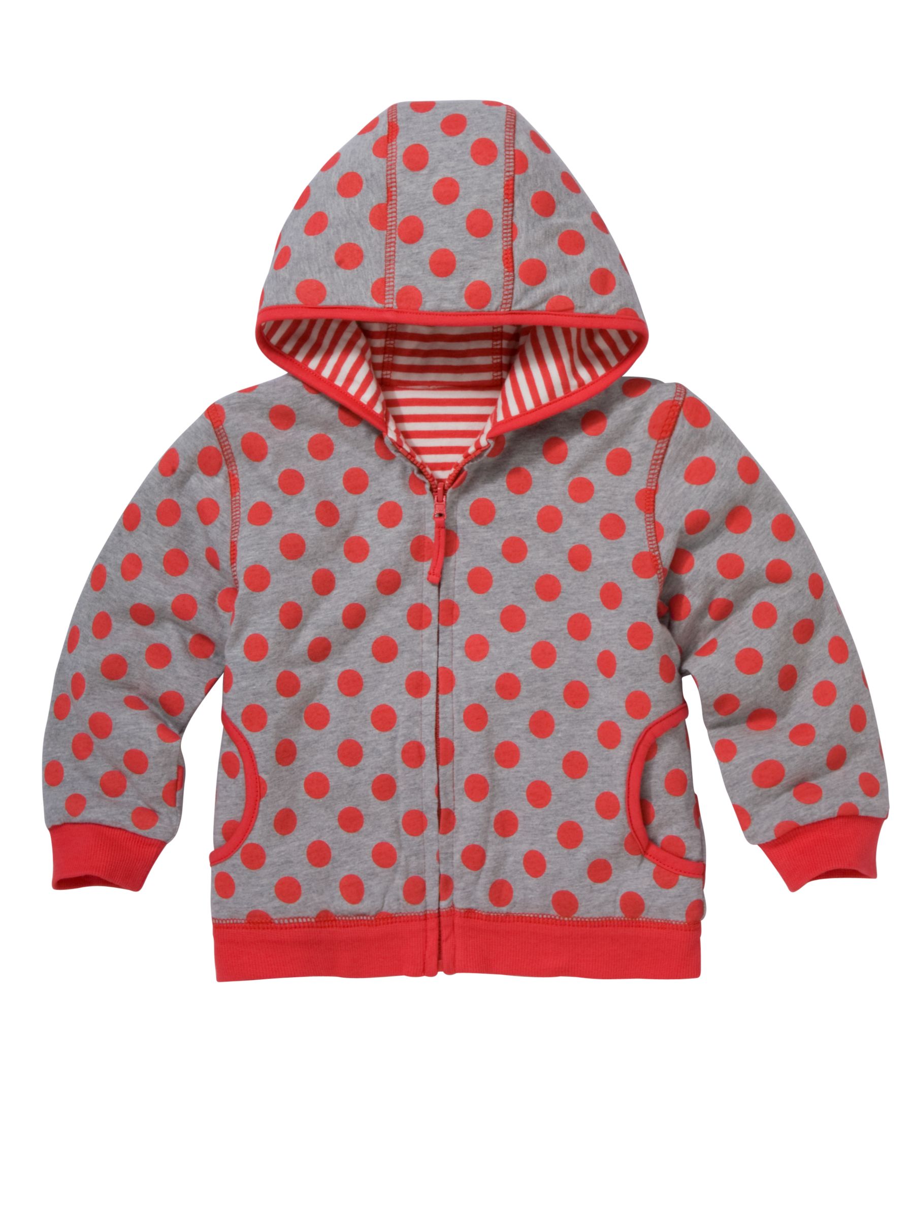 John Lewis Girl Reversible Hoodie Red 36 months