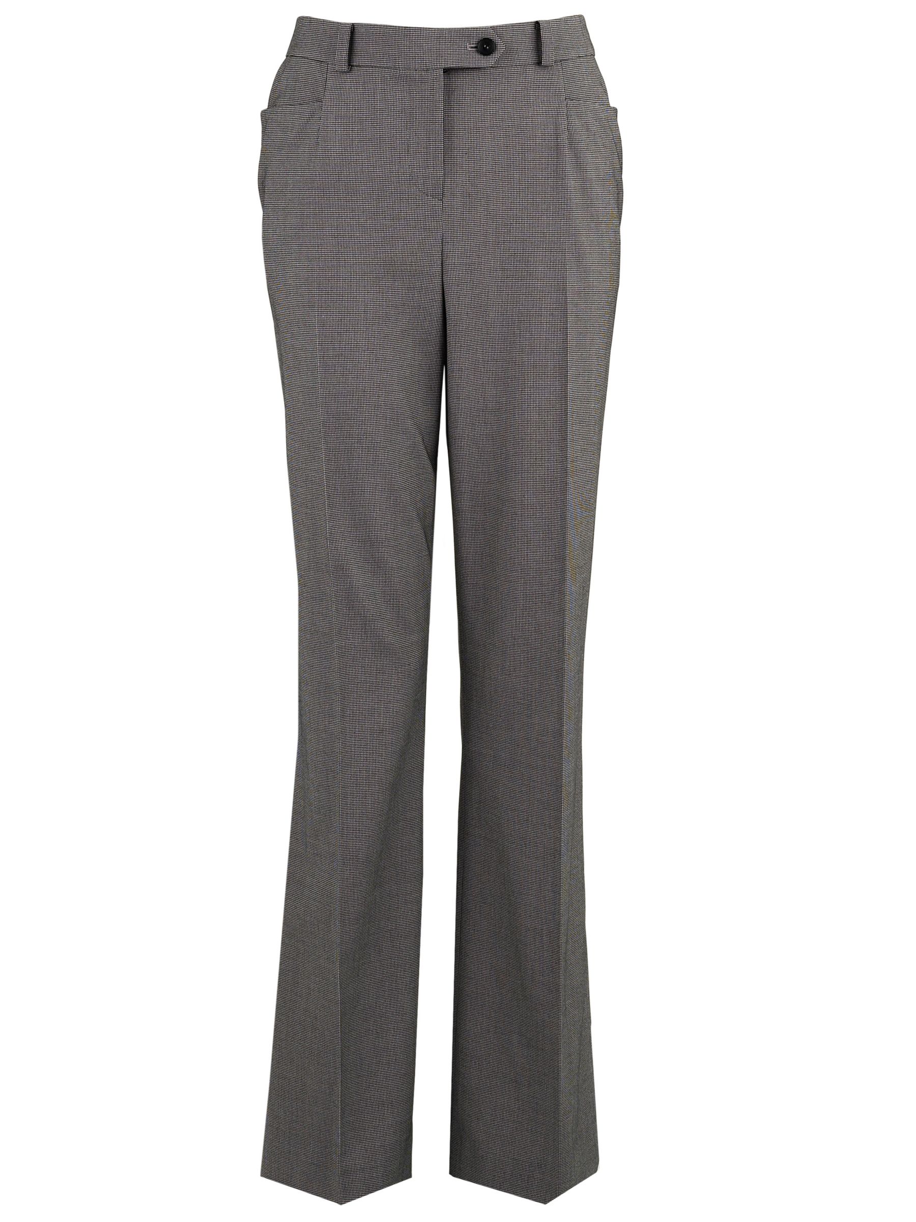 Planet Micro Dogtooth Trousers, Longer Length, Black/white, 14