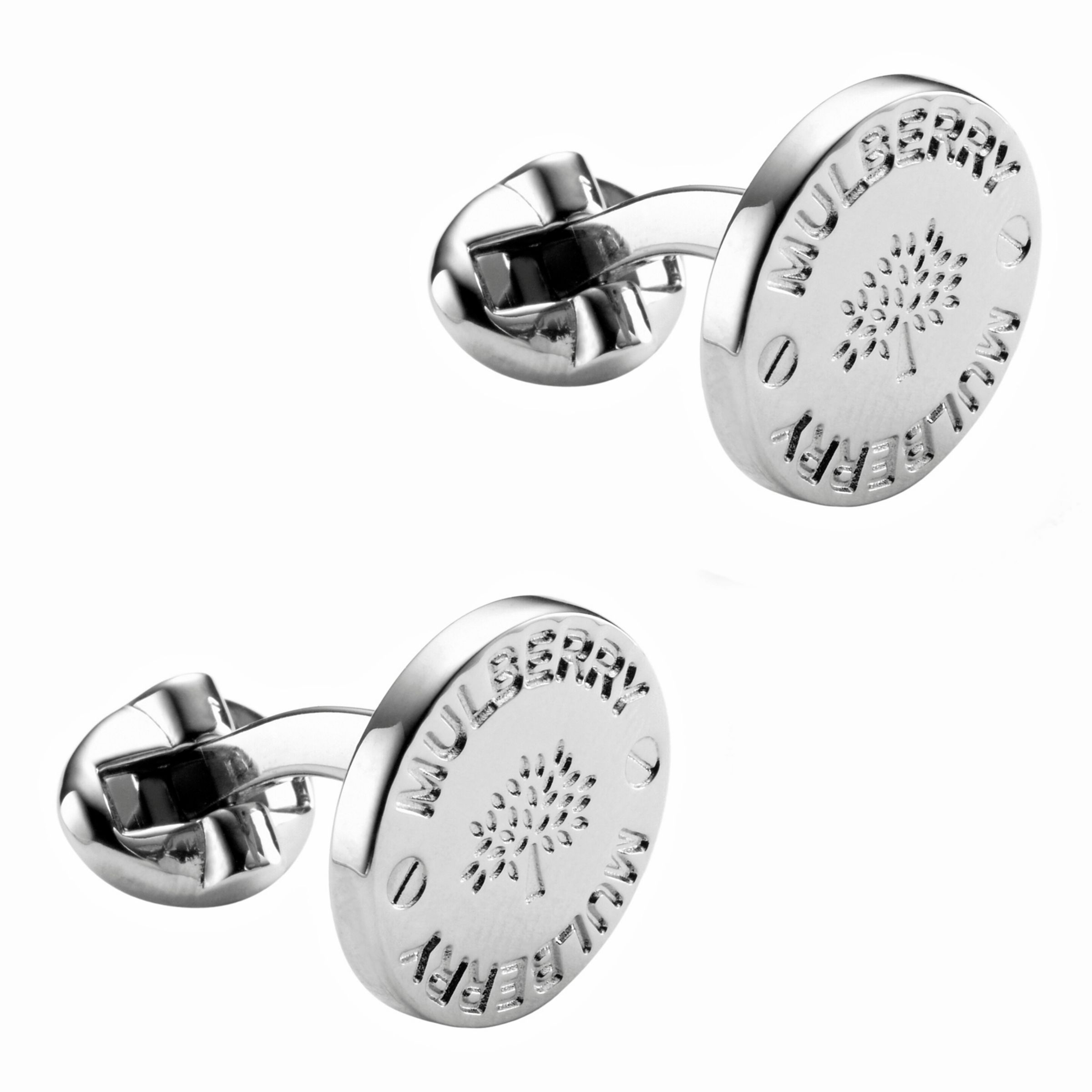 Button Screw Cufflinks, Silver