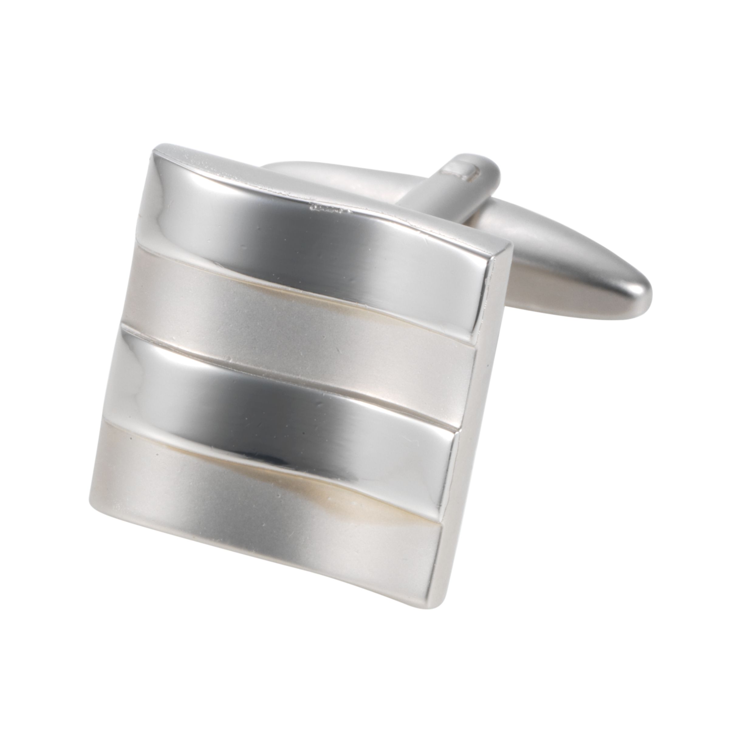 John Lewis Two Tone Wave Square Cufflinks,