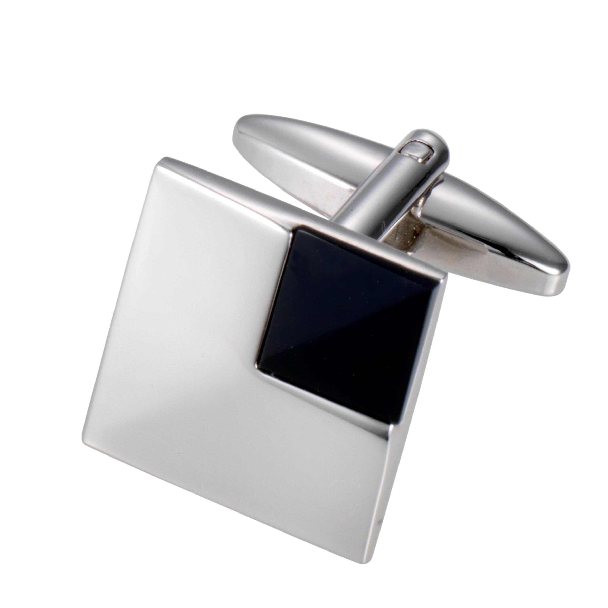 Onyx Square Cufflinks, Metallics