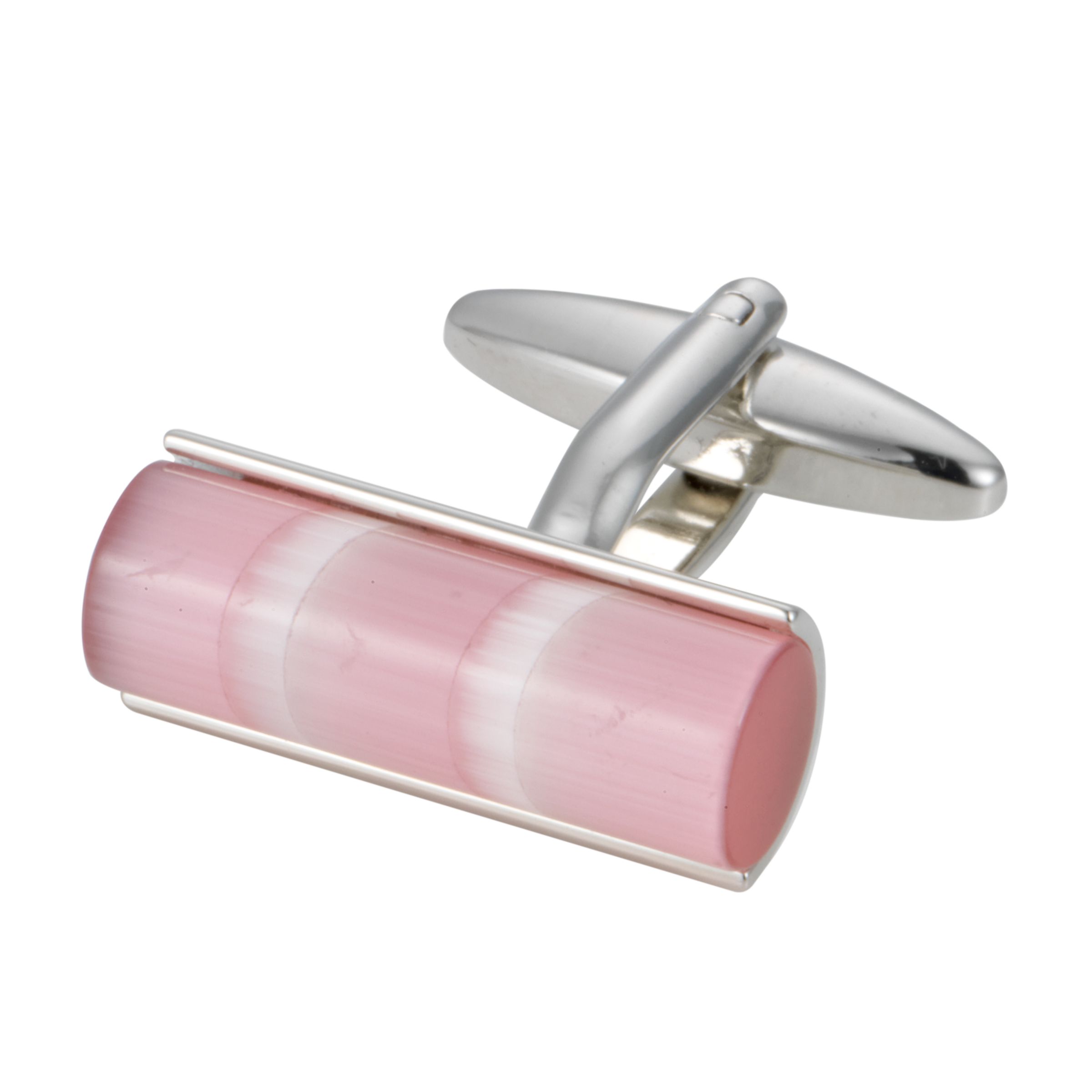 Marble Bar Cufflinks, Pink, One size