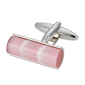 Marble Bar Cufflinks, Pink, One size