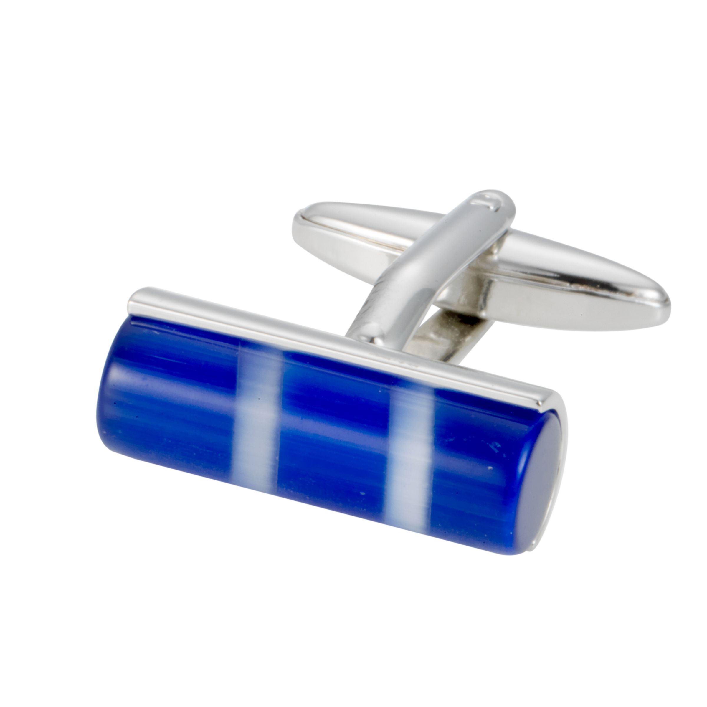 John Lewis Marble Bar Cufflinks, Cobalt, One size