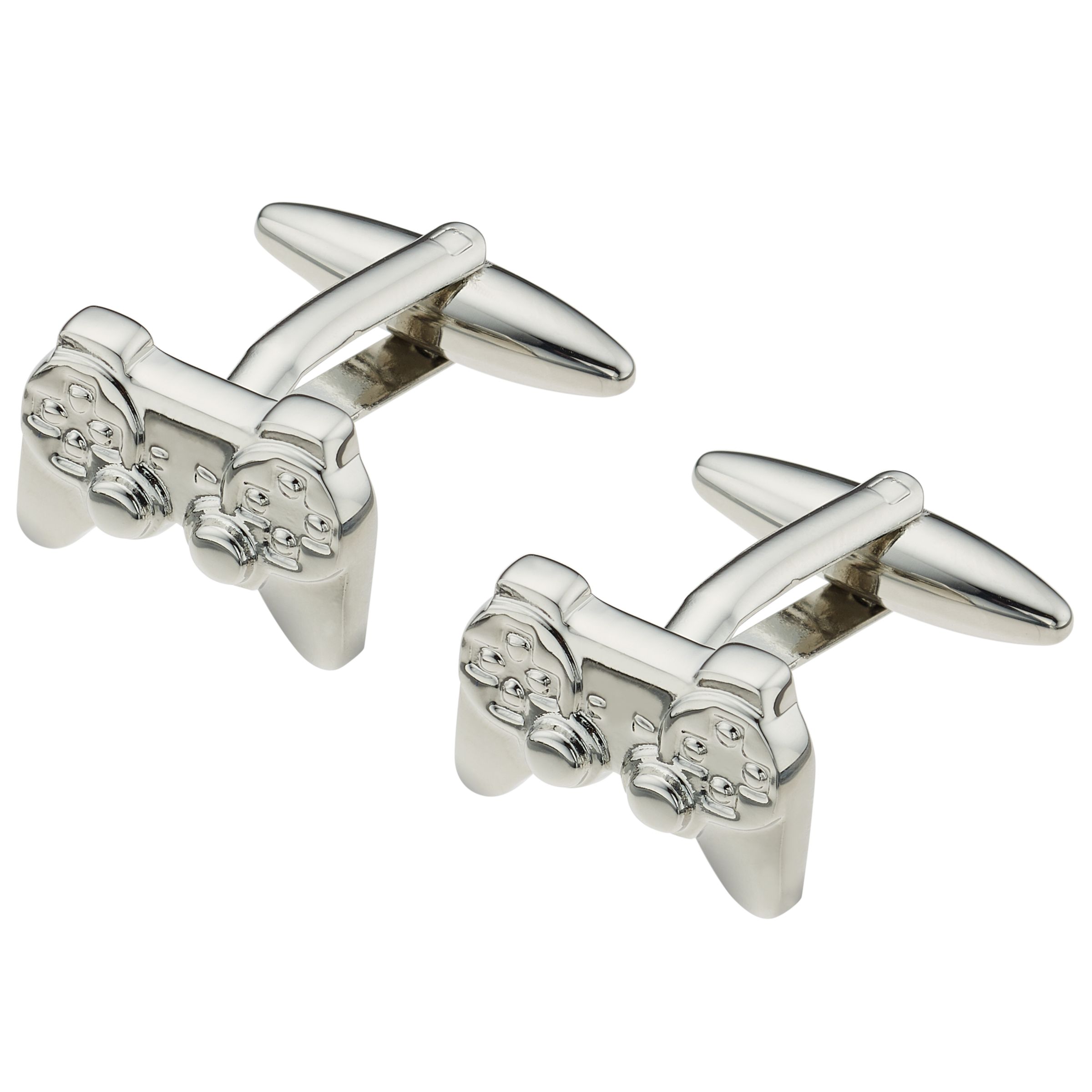 John Lewis Gaming Control Cufflinks, Metallics,