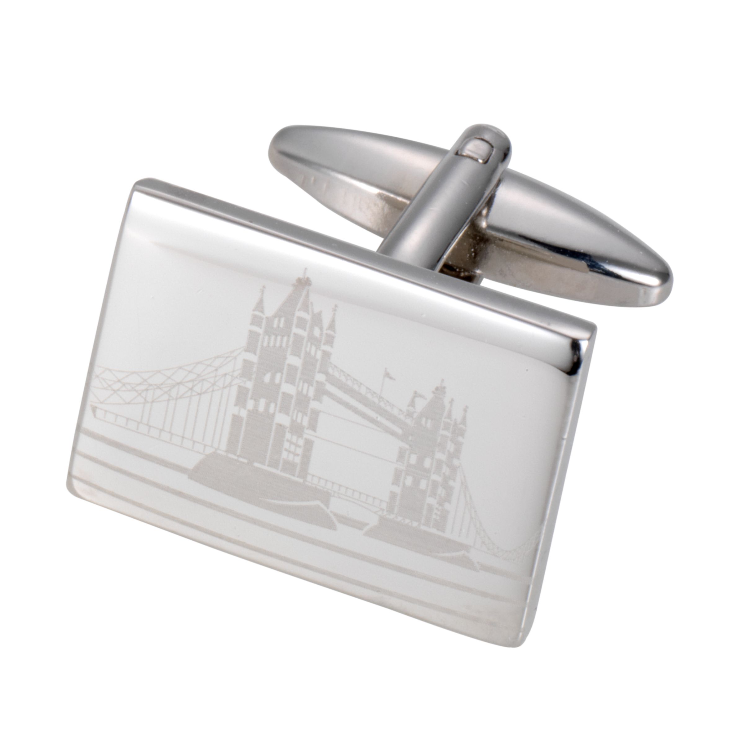 John Lewis Tower Bridge Engraved Cufflinks,