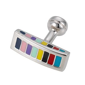 Square Mile Colour Bar Cufflinks, Multicoloured
