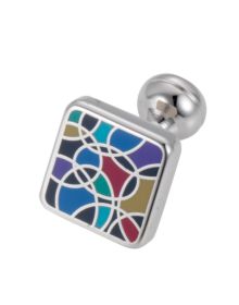 Square Mile Square Cufflinks, Multicoloured