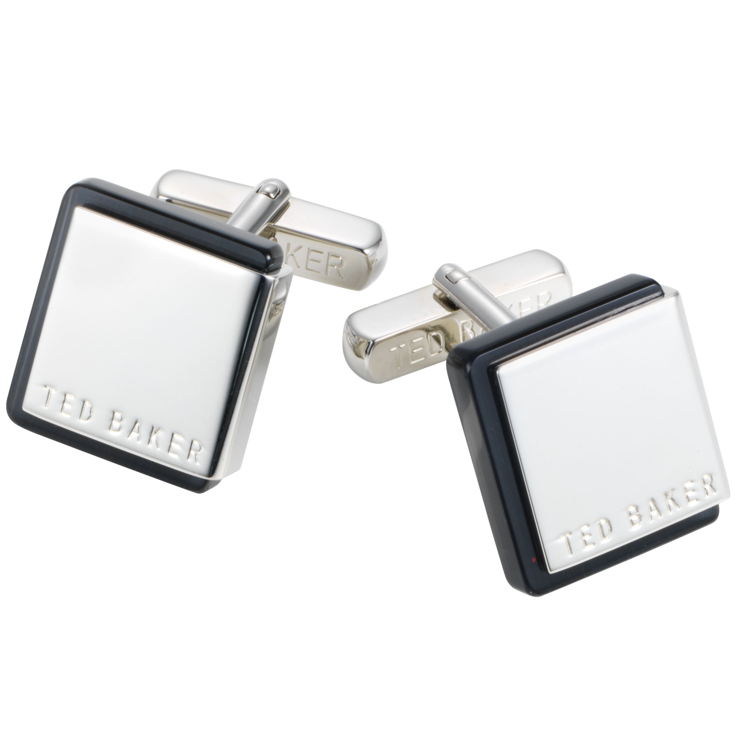 Ted Baker Logo Cufflinks, Black/Metallic