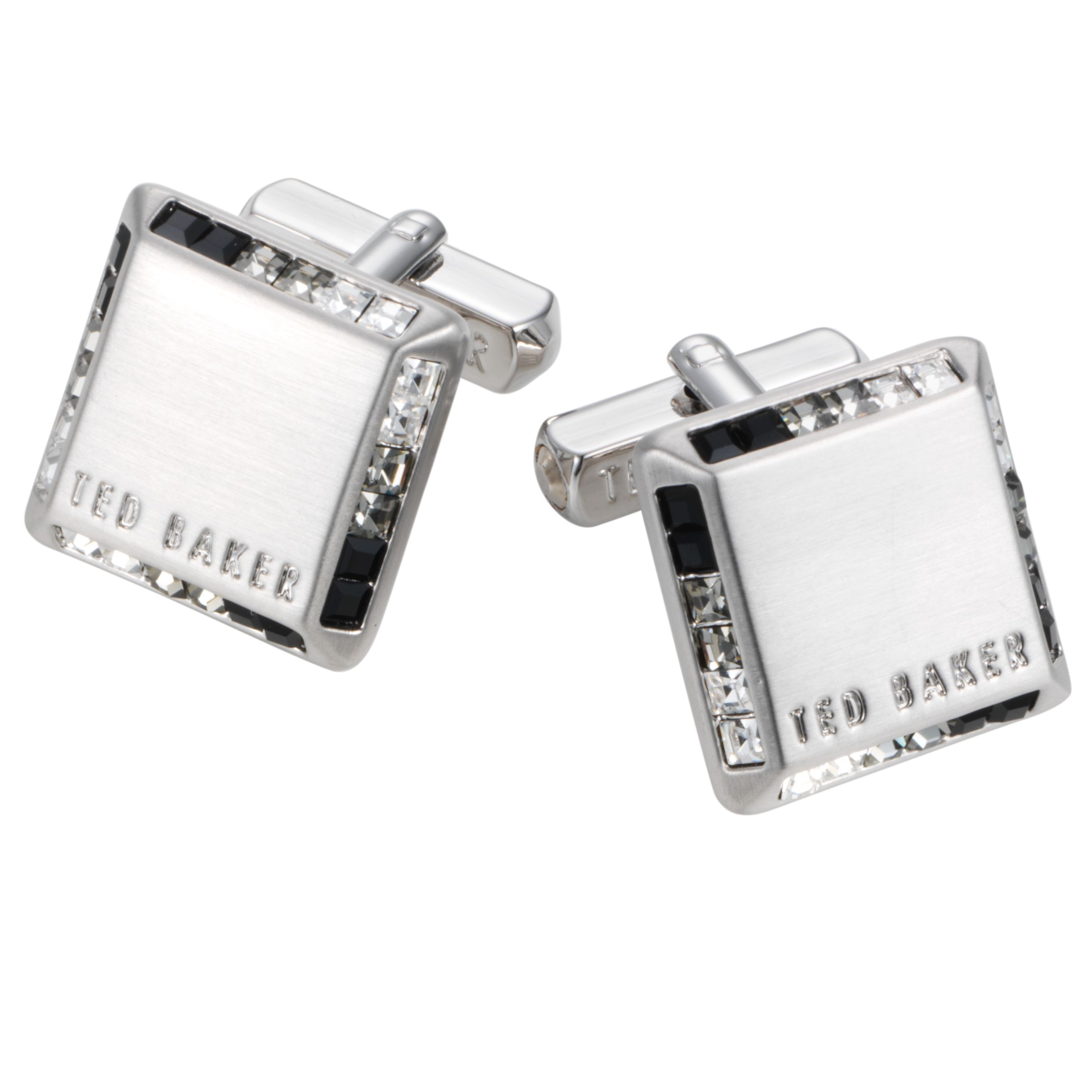 Ted Baker Square Cufflinks, Grey/Metallics