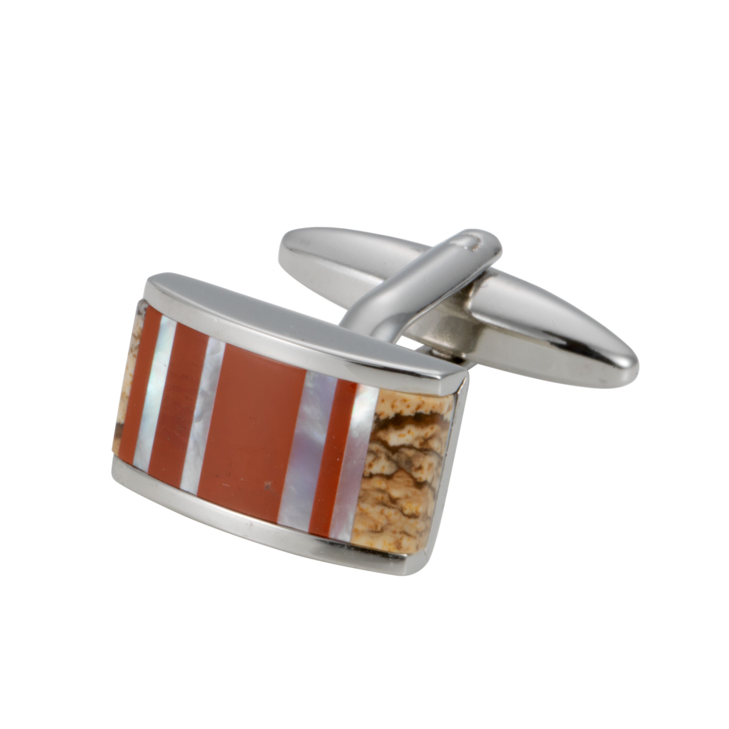 Red Jasper/Mother of Pearl Cufflinks,