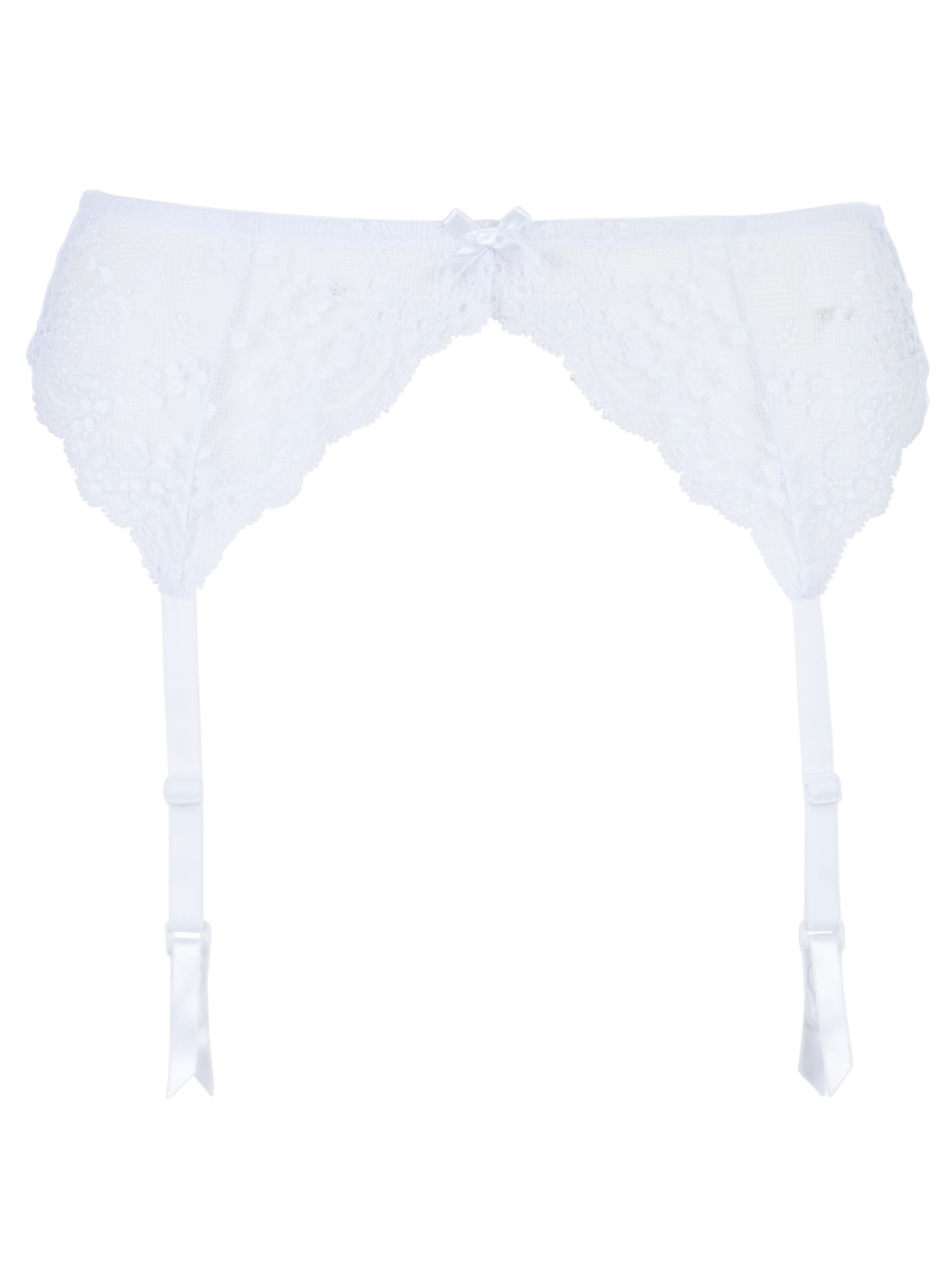John Lewis New Gardenia Suspender Belt, White