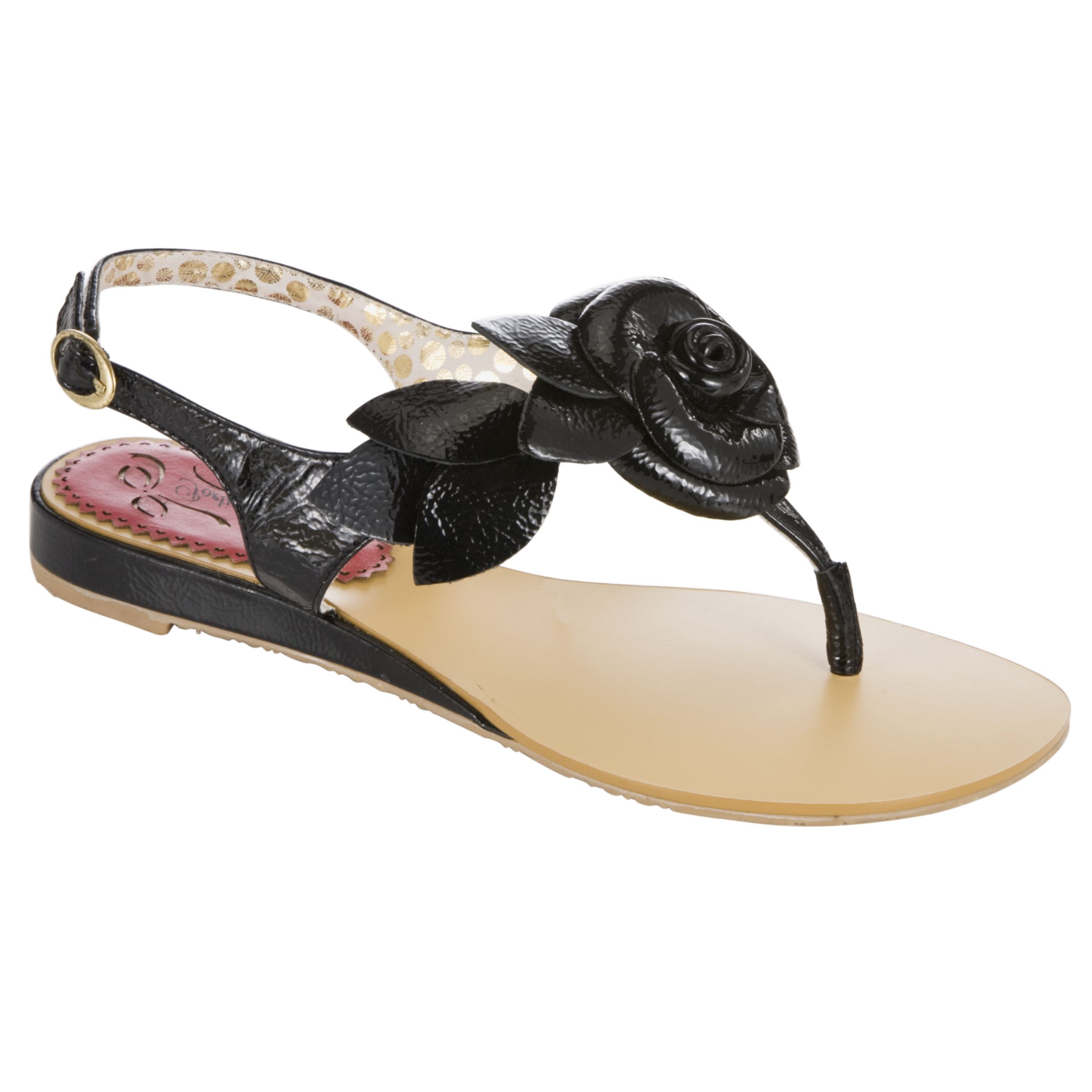 Poetic Licence My Haven Thong Sandals, Black Patent
