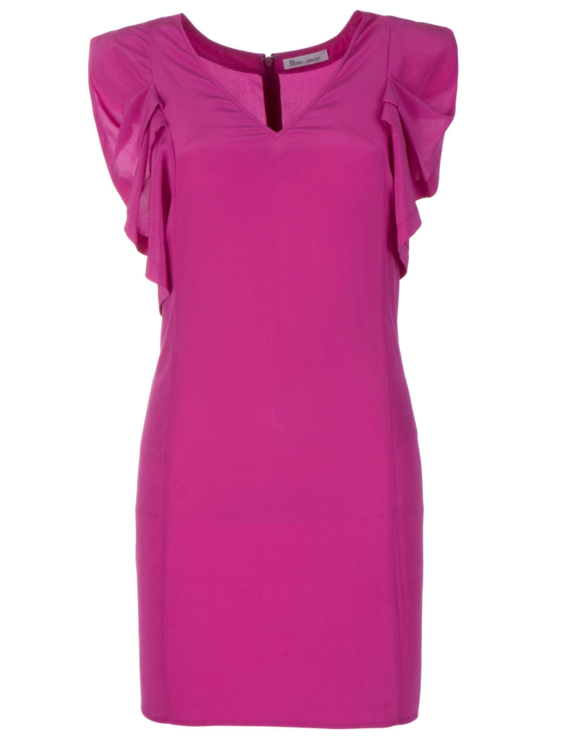 Les Petites Sleeveless V-Neck Side Waterfall Dress, Iris