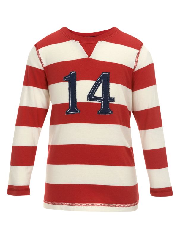 Joules Plotter Stripe Long Sleeve T-Shirt, Red,