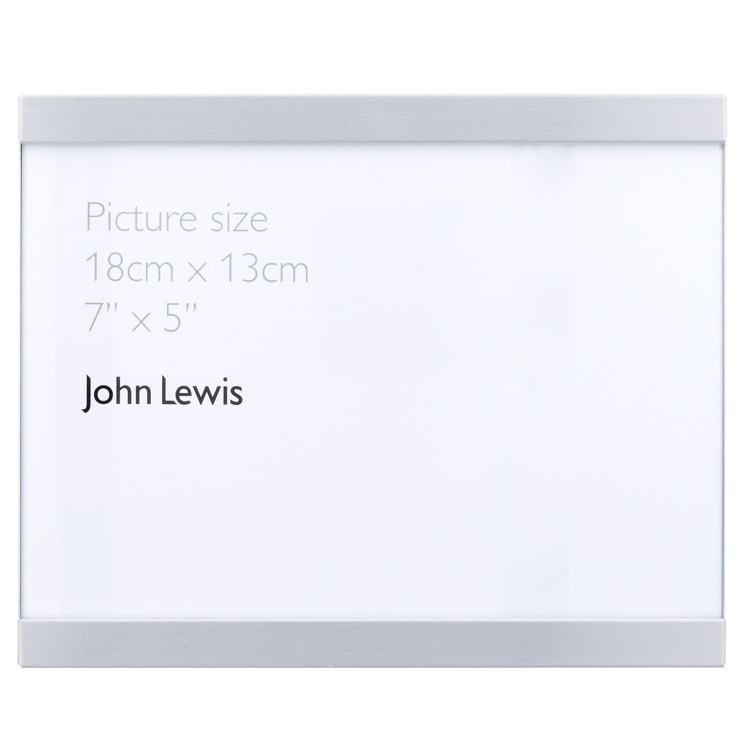 John Lewis Riva Brushed Metal Photo Frame 4X6