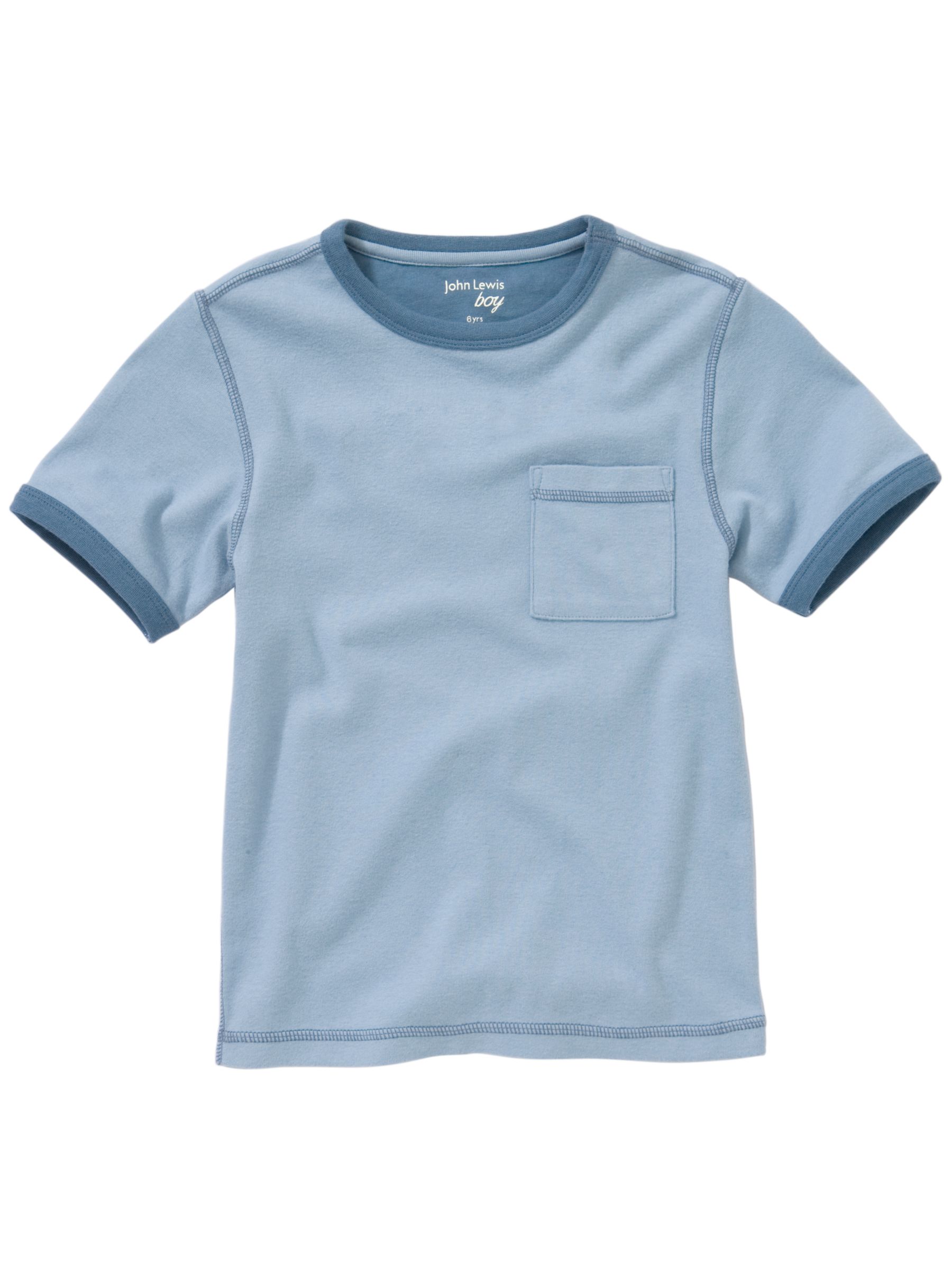 John Lewis Boy Short Sleeve T-Shirt, Blue, 10